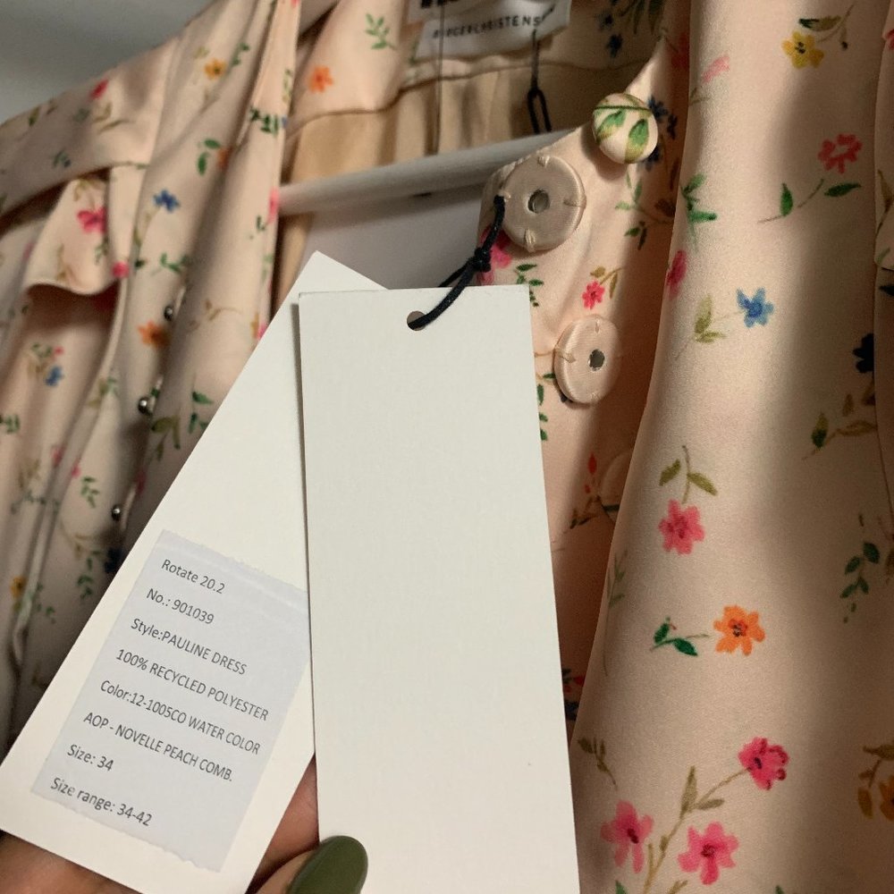 ROTATE BIRGER CHRISTENSEN Floral Print Mini Dress w/ Tags XS, US2 - Picture 3 of 8